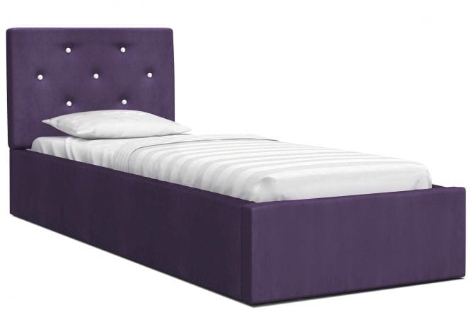 Łóżko tapicerowane fioletowe 90x200 FRESCO