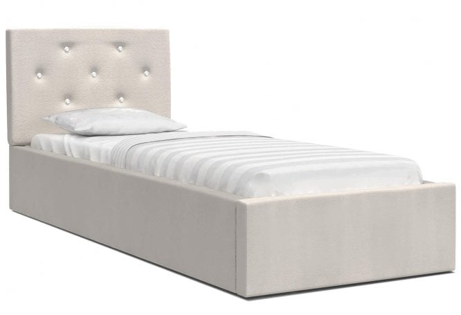 Łóżko tapicerowane kremowe 90x200 FRESCO