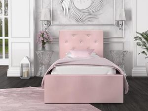 Miniaturka 10 - Łóżko tapicerowane pastelowy róż aranżacja 90x200 FRESCO