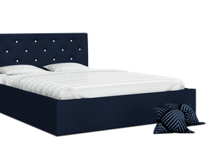 Miniaturka 17 - Łóżko dwuosobowe granatowe FRESCO