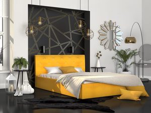 Miniaturka 20 - Łóżko dwuosobowe musztardowy aranżacja FRESCO