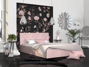 Miniaturka 21 - Łóżko dwuosobowe pastelowy róż aranżacja FRESCO