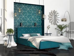 Miniaturka 23 - Łóżko dwuosobowe turkusowe aranżacja FRESCO