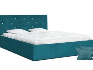 Miniaturka 15 - Łóżko dwuosobowe turkusowe FRESCO