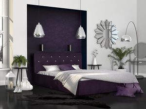 Miniaturka 26 - Łóżko dwuosobowe ciemny fiolet aranżacja FRESCO