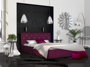 Miniaturka 23 - Łóżko dwuosobowe wiśniowe aranżacja FRESCO