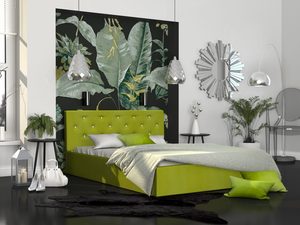 Miniaturka 22 - Łóżko dwuosobowe zieleń aranżacja FRESCO