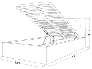 Miniaturka 7 - Łóżko tapicerowane 120×200 wymiary FRESCO