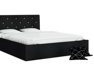 Miniaturka 9 - Łóżko dwuosobowe czarne FRESCO