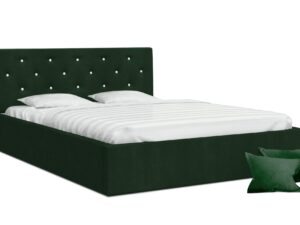 Miniaturka 10 - Łóżko dwuosobowe butelkowa zieleń FRESCO