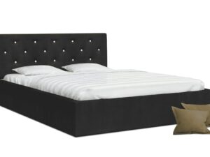 Miniaturka 12 - Łóżko dwuosobowe czarne FRESCO