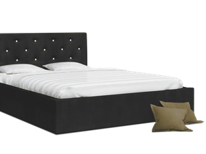 Miniaturka 12 - Łóżko dwuosobowe czarne FRESCO