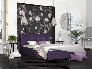 Miniaturka 17 - Łóżko dwuosobowe fioletowe aranżacja FRESCO