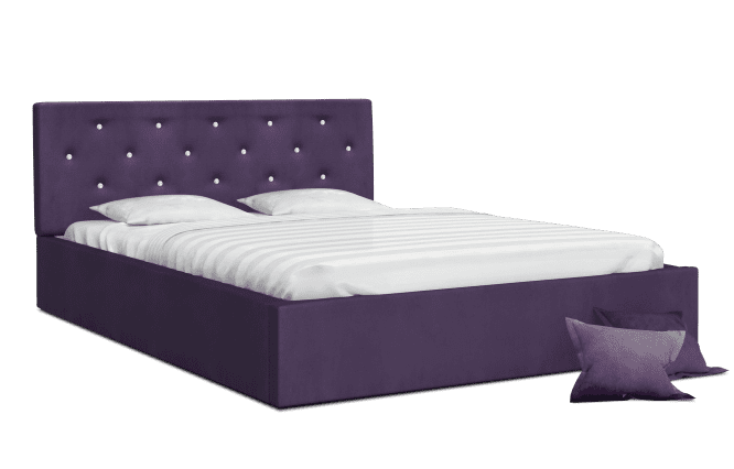 Łóżko dwuosobowe fioletowe FRESCO