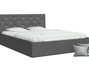 Miniaturka 5 - Łóżko dwuosobowe grafitowe FRESCO