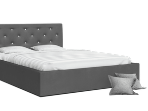 Miniaturka 5 - Łóżko dwuosobowe grafitowe FRESCO