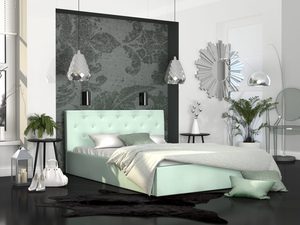 Miniaturka 20 - Łóżko dwuosobowe miętowe aranżacja FRESCO