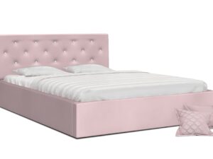 Miniaturka 2 - Łóżko dwuosobowe pastelowy róż FRESCO