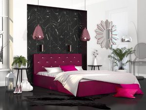 Miniaturka 25 - Łóżko dwuosobowe różowe aranżacja FRESCO