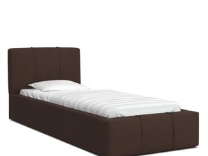 Miniaturka 5 - Łóżko podwójne brąz 90x200 YUNA