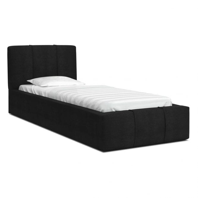 Łóżko podwójne czarny 90x200 YUNA