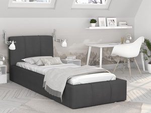 Miniaturka 10 - Łóżko podwójne grafit aranżacja 90x200 YUNA