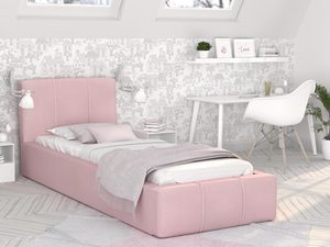 Miniaturka 12 - Łóżko podwójne pudrowy róż aranżacja 90x200 YUNA