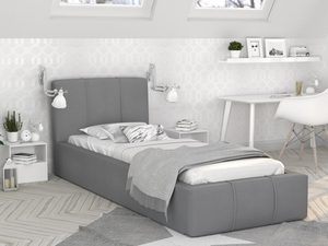 Miniaturka 9 - Łóżko podwójne szare aranżacja YUNA