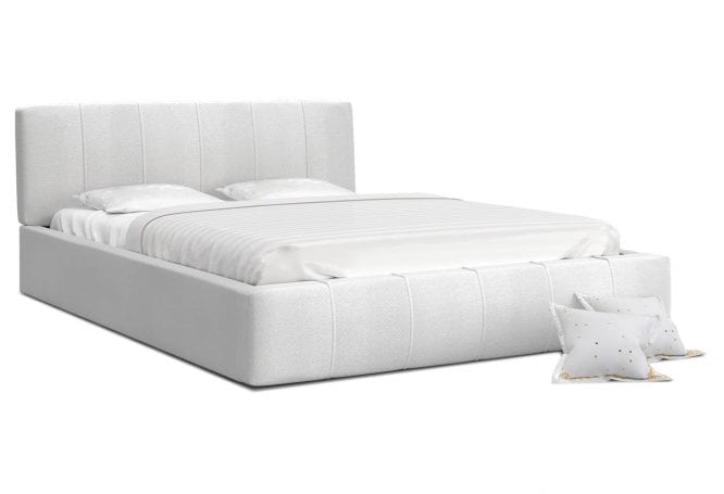 Łóżko podwójne białe YUNA