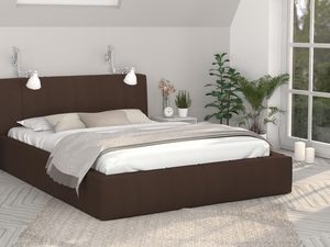 Miniaturka 10 - Łóżko podwójne brązowe aranżacja YUNA