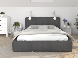 Miniaturka 8 - Łóżko podwójne grafit aranżacja YUNA