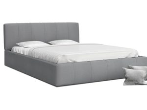 Miniaturka 4 - Łóżko podwójne szare YUNA