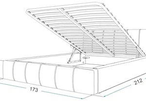 Miniaturka 17 - Łóżko podwójne wymiary 160x200 YUNA