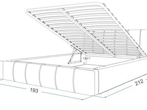 Miniaturka 17 - Łóżko podwójne wymiary 180x200 YUNA