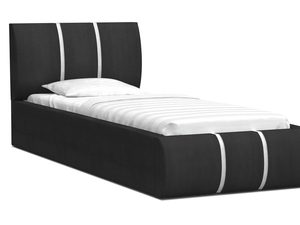Miniaturka 5 - Łóżko tapicerowane czarny-biel 90x200 EMILY