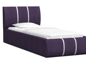 Miniaturka 6 - Łóżko tapicerowane fiolet-biel 90x200 EMILY