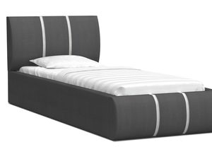 Miniaturka 4 - Łóżko tapicerowane grafit-biel 90x200 EMILY