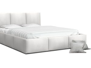 Miniaturka 15 - Łóżko tapicerowane biel 140x200 TORRES