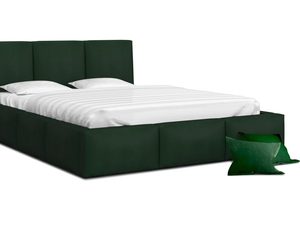 Miniaturka 15 - Łóżko tapicerowane butelkowa zieleń 140x200 TORRES