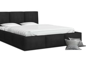 Miniaturka 4 - Łóżko tapicerowane czarny 140x200 TORRES
