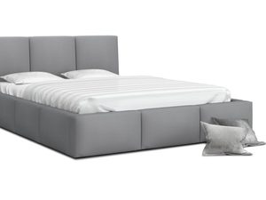 Miniaturka 3 - Łóżko tapicerowane szary 140x200 TORRES