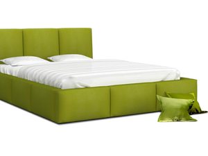 Miniaturka 1 - Łóżko tapicerowane zieleń 140x200 TORRES
