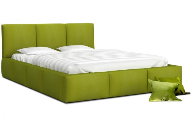 Łóżko tapicerowane zieleń 140x200 TORRES