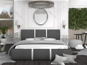Miniaturka 17 - Łóżko do sypialni grafit-biały aranżacja EMILY