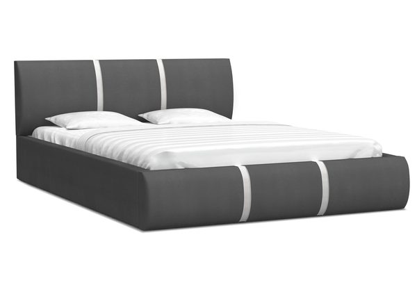 Łóżko do sypialni grafit-biały EMILY