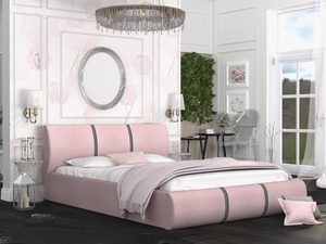 Miniaturka 19 - Łóżko do sypialni pudrowy róż-szary aranżacja EMILY