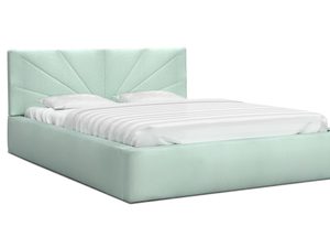 Miniaturka 1 - Dwuosobowe łóżko miętowe białe tło EVELYN