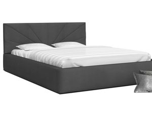 Miniaturka 1 - Dwuosobowe łóżko szare białe tło EVELYN