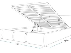 Miniaturka 22 - Wygodne łóżko 180×200 EMILY
