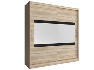Miniaturka 2 - Pojemna szafa z lustrem dąb sonoma ALVERA IV 180cm